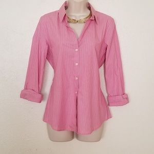 Oldnavy Pink/ Blue Stipped Button Down Shirt M